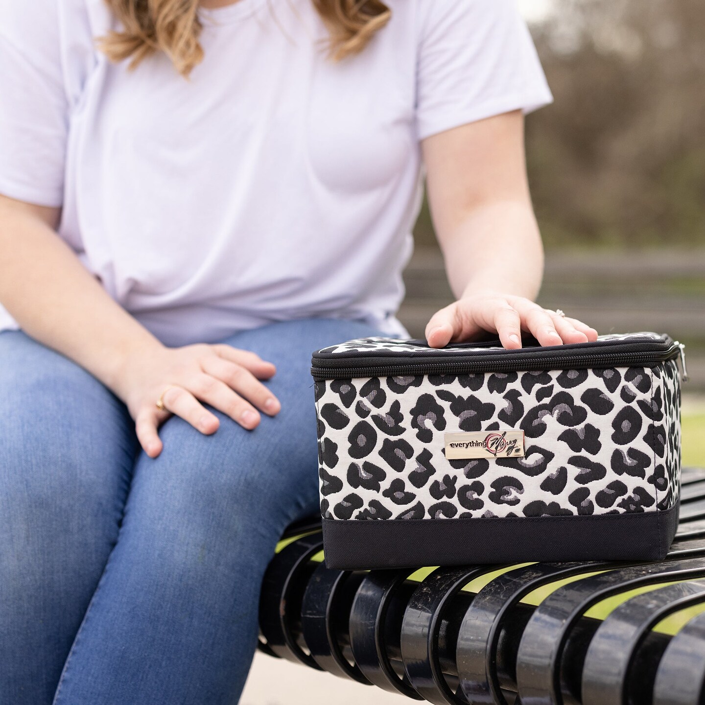 Collapsible Sewing Kit Organizer Box, Cheetah