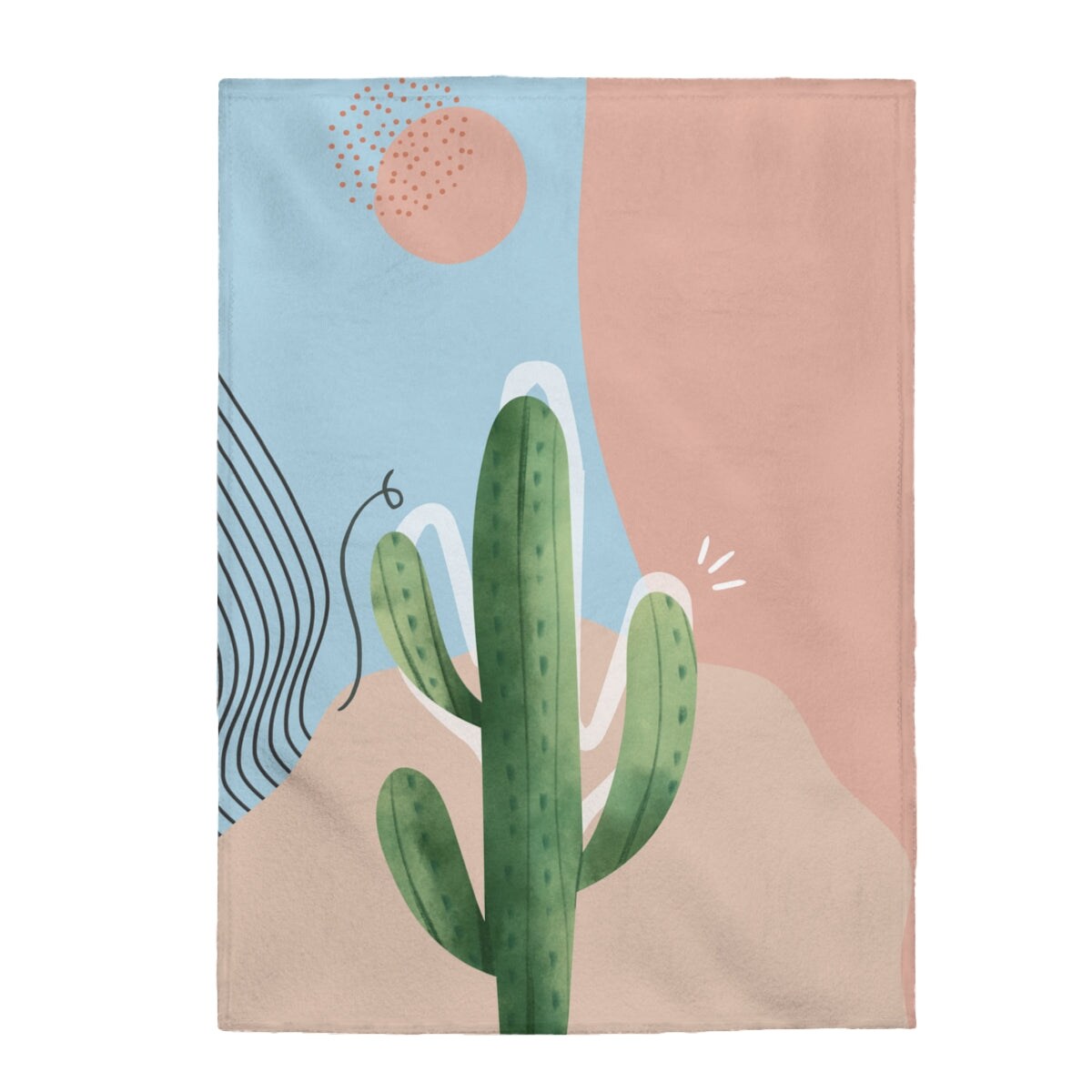 Onetify Cactus Abstract Blanket Plush Throw
