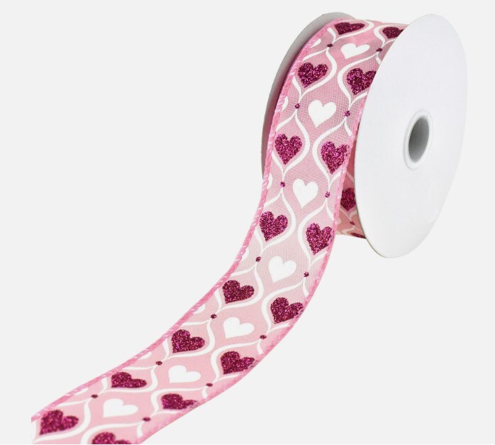 10 Yards Wired Valentines Day Ribbon