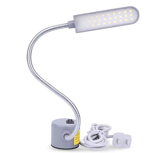 EVISWIY Sewing Machine Light LED Lighting (30LEDs) 6 Watt Multifunctional  Flexible Gooseneck Arm Work Lamp with Magnetic Mounting Base for Workbench