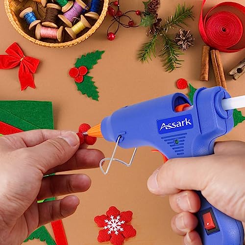 Glue Gun, Mini Hot Glue Gun Kit with 30 Glue Sticks for School Crafts DIY Arts Quick Home Repairs, 20W (Blue)