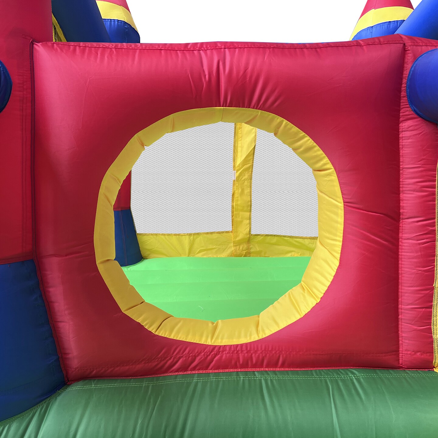 Cloud 9 Inflatable Castle Bounce House with Blower, Bouncer for Kids with Two Slides and Jumping Areas