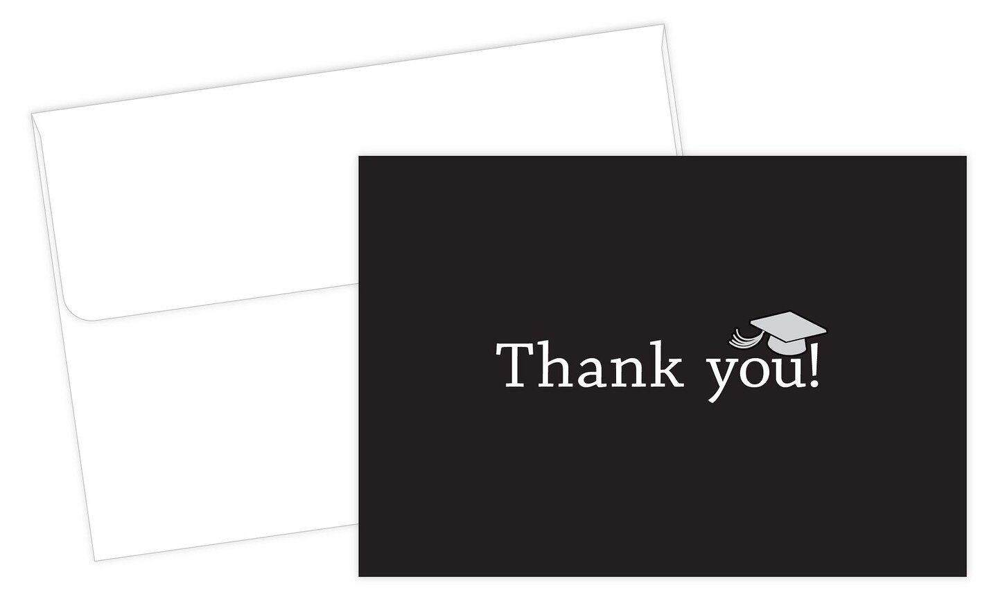 Great Papers! Thank You Note Card and White Envelope, Classic Grad, 4.75&#x22; x 3.375&#x22;(folded), 50 count