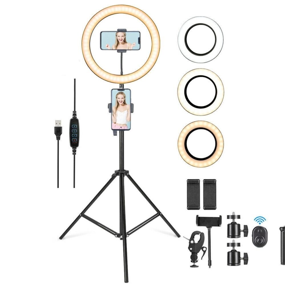Onetify LED Ring Light With Phone Tripod Stand Kit 10&#x22;