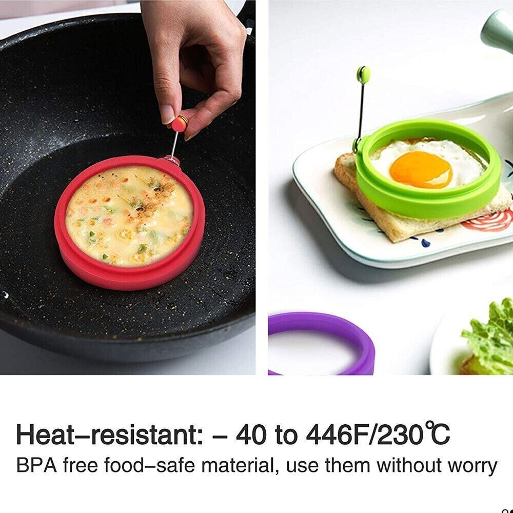 Silicone Egg Fried Mold Ring for Pancake and Kitchen Cooking