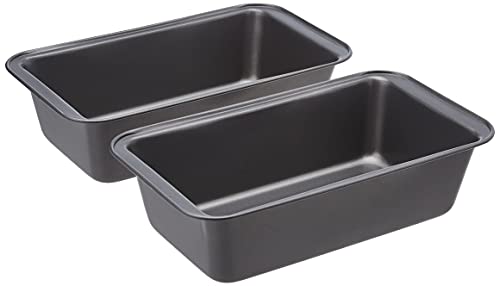 2 PACK  Rectangular Baking Bread Loaf Pan, 9.5 x 5 Inch, Set of 2, Gray