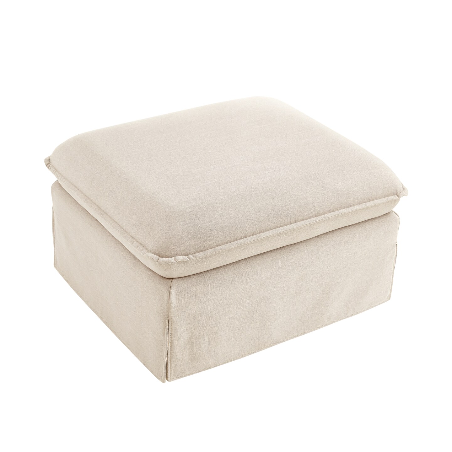 Maelynn Linen Rectangular Ottoman