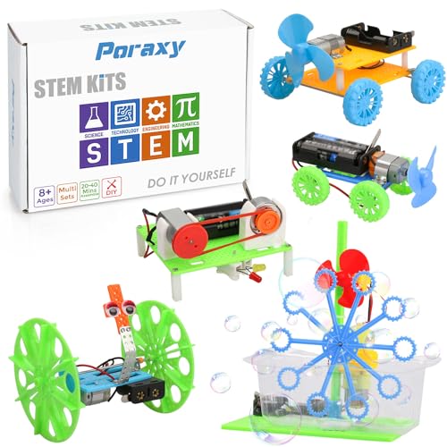 STEM Projects for Kids Ages 8-12, Robotics for Kids, DC Motor Model Car Kit, Electric Building Engineering Experiment Science Kits, Toys Gifts for Boys and Girls Ages 8 9 10 11 12