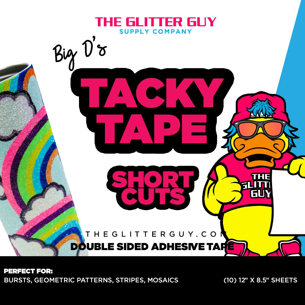 Tacky Tape - Short Cuts [(10) 12&#x22; x 8.5&#x22; Double-Sided Adhesive Sheets Sheets Per Pack]