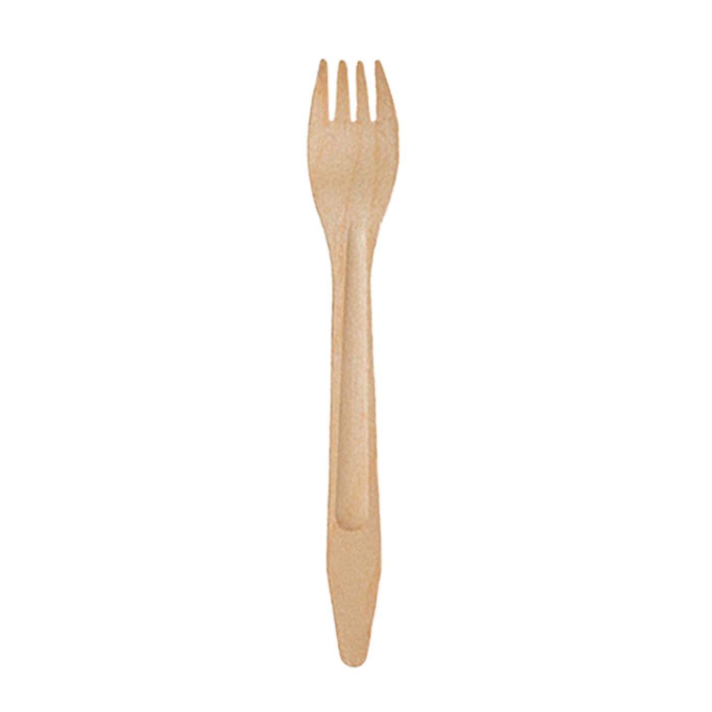 Natural Birch Eco-Friendly Disposable Dinner Forks (600 Forks)