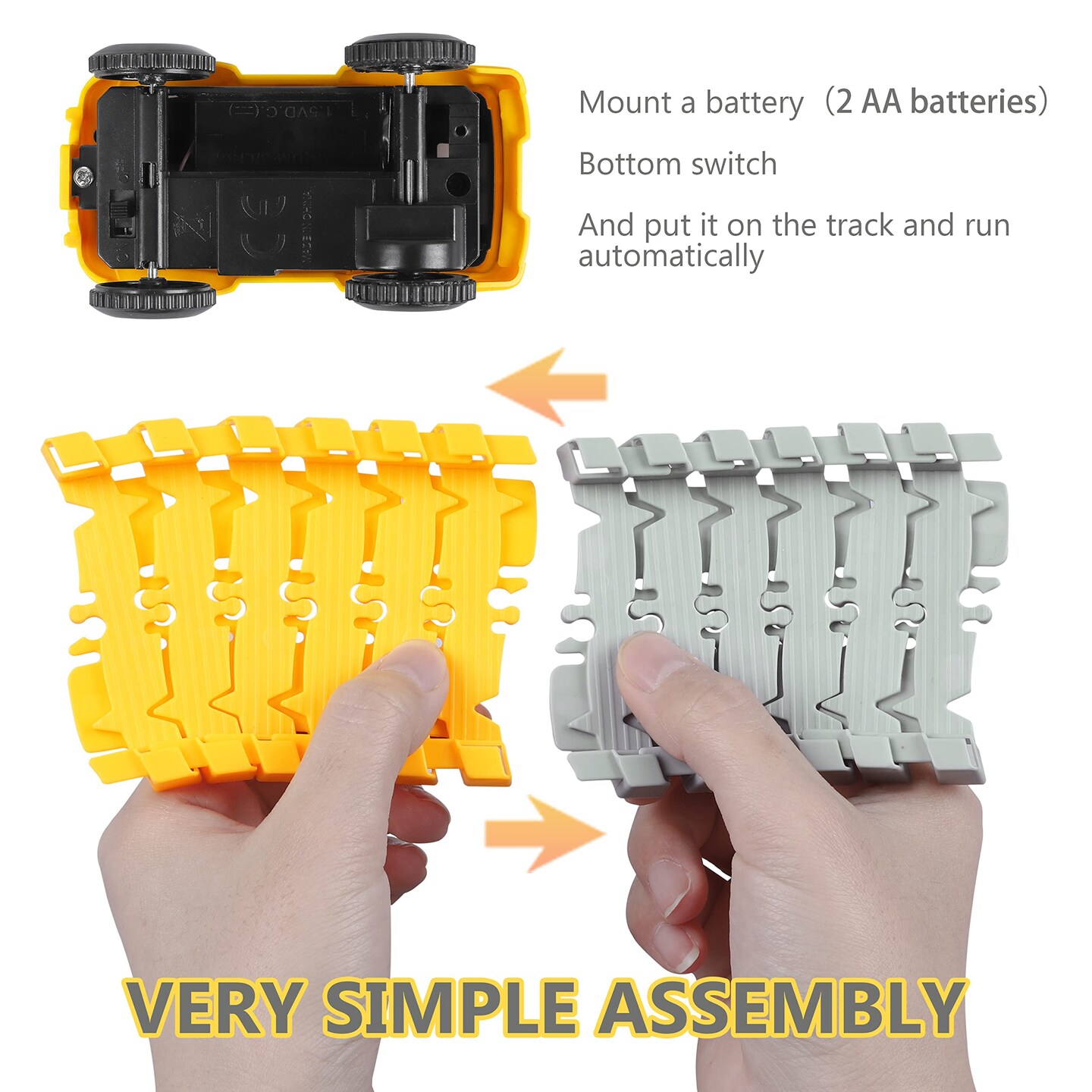 Toys 253 Pieces Race Tracks Toy for 3 4 5 6 7 8 Year Old Boys Girls, 5 PCS Truck Car and Flexible Track Play Set Create A Engineering Road Games Toddler Best Gift