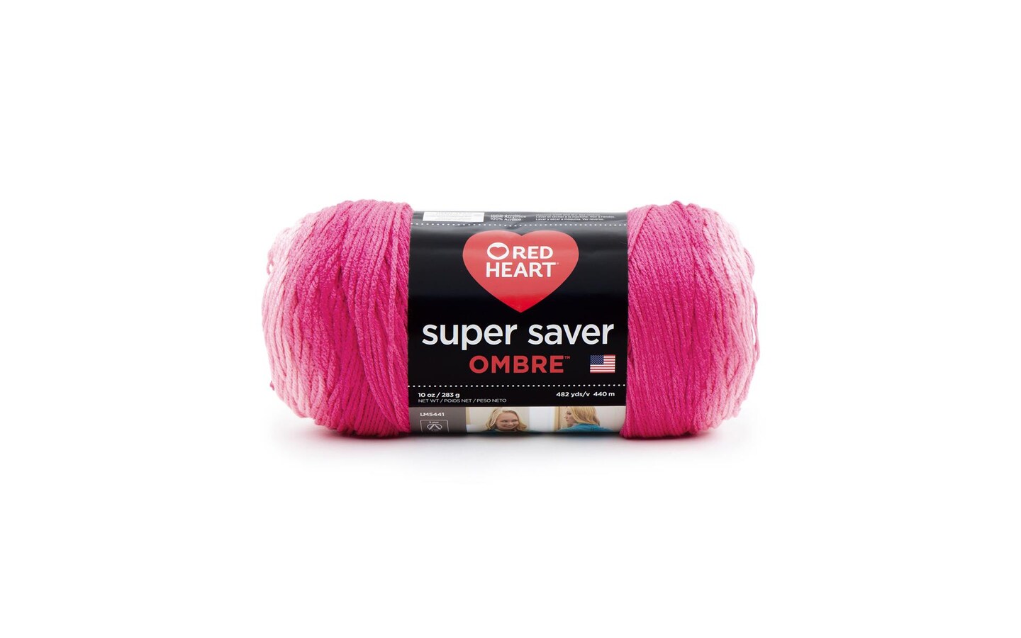 C&C Red Heart Super Saver Yarn 10oz Ombre GrnApple 
