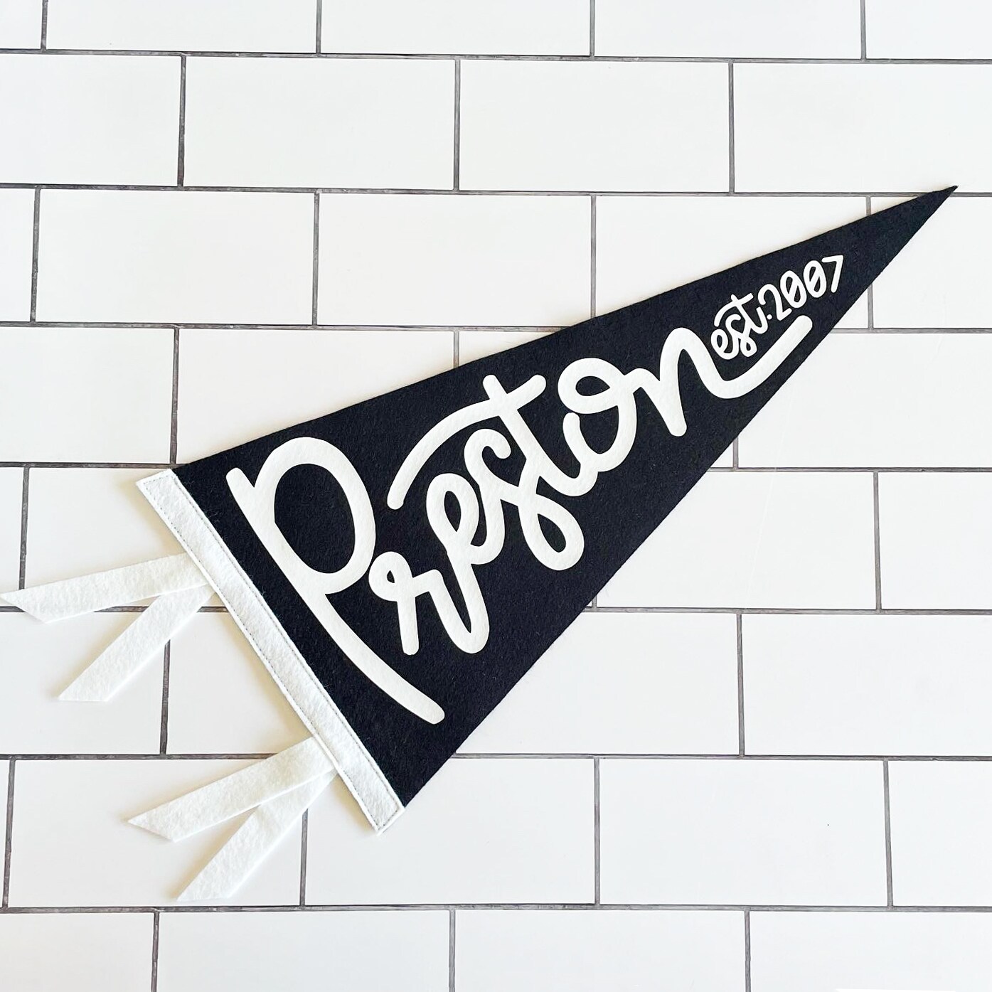 BABY NAME PENNANT | Custom New Baby Announcement | Baby Shower