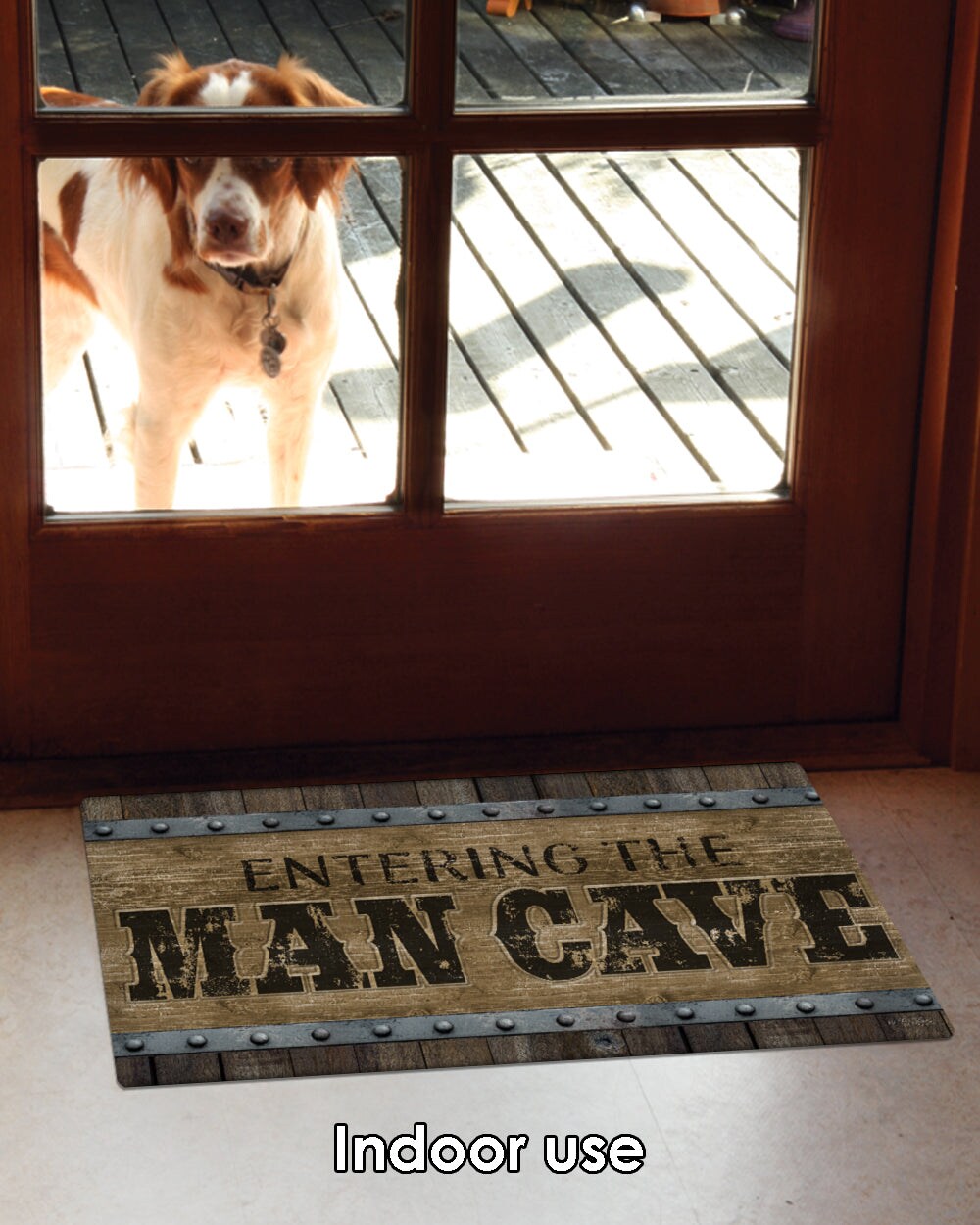 Man Cave Brown Door Mat (18 x 30&#x22;)