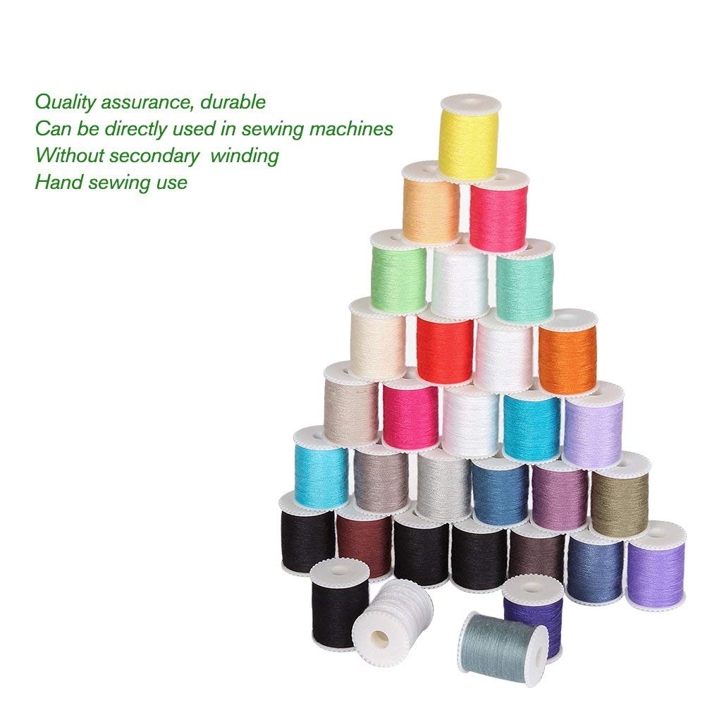 Mini Sewing Thread Spools and Bobbins for Sewing Machine, Hand Sewing