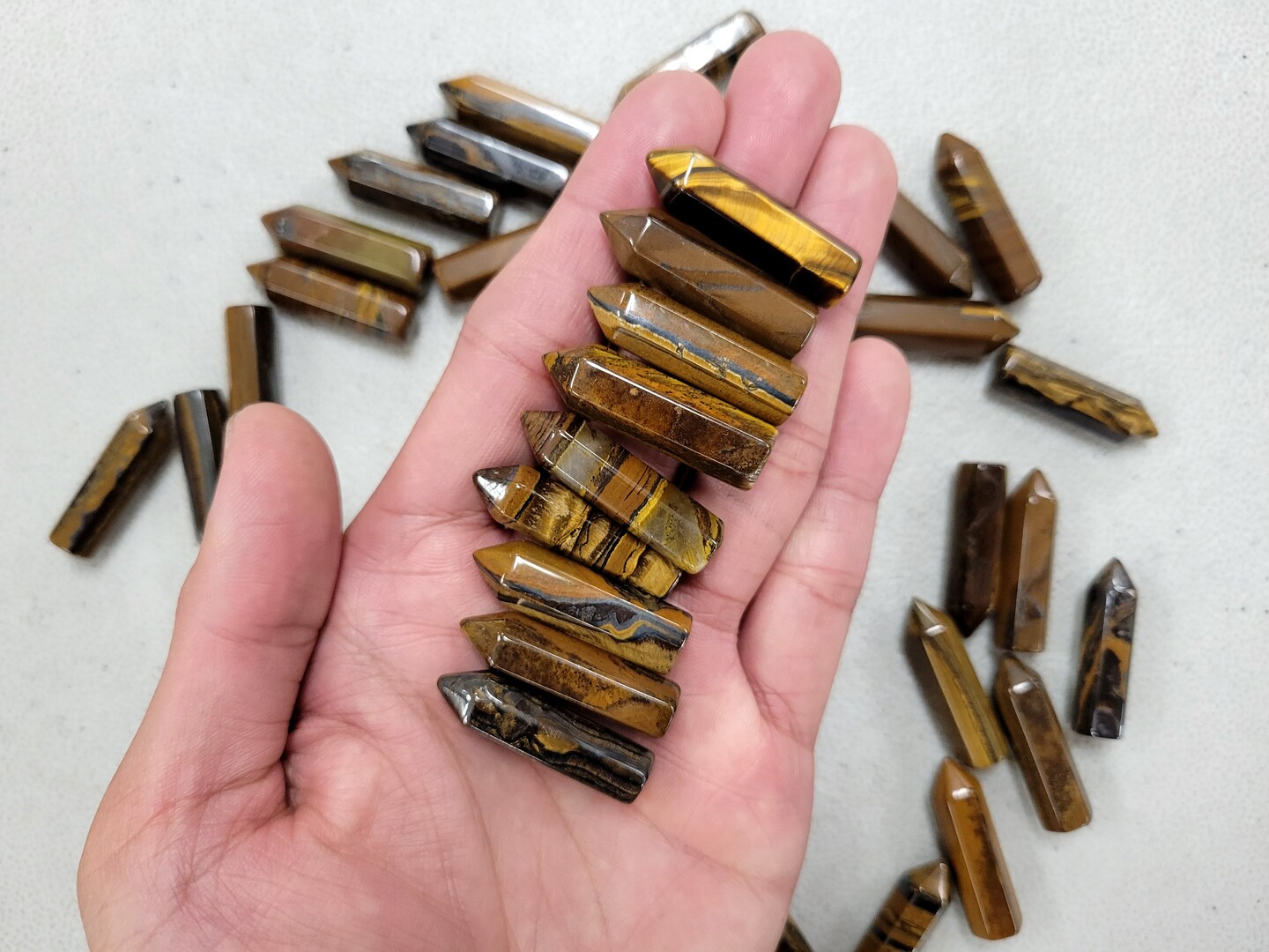 Tiger&#x27;s Eye Crystal Mini Tower Points