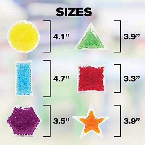 6 Pieces, Shapes Learning Toy, Fidget Stress Toys for Autism/ Anxiety Relief for Adults, Unique Stocking Stuffers (Shape)