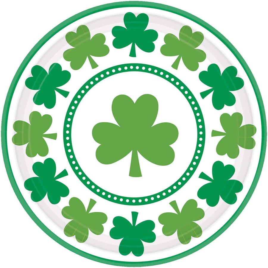 Lucky Shamrocks 7&#x22; Plates
