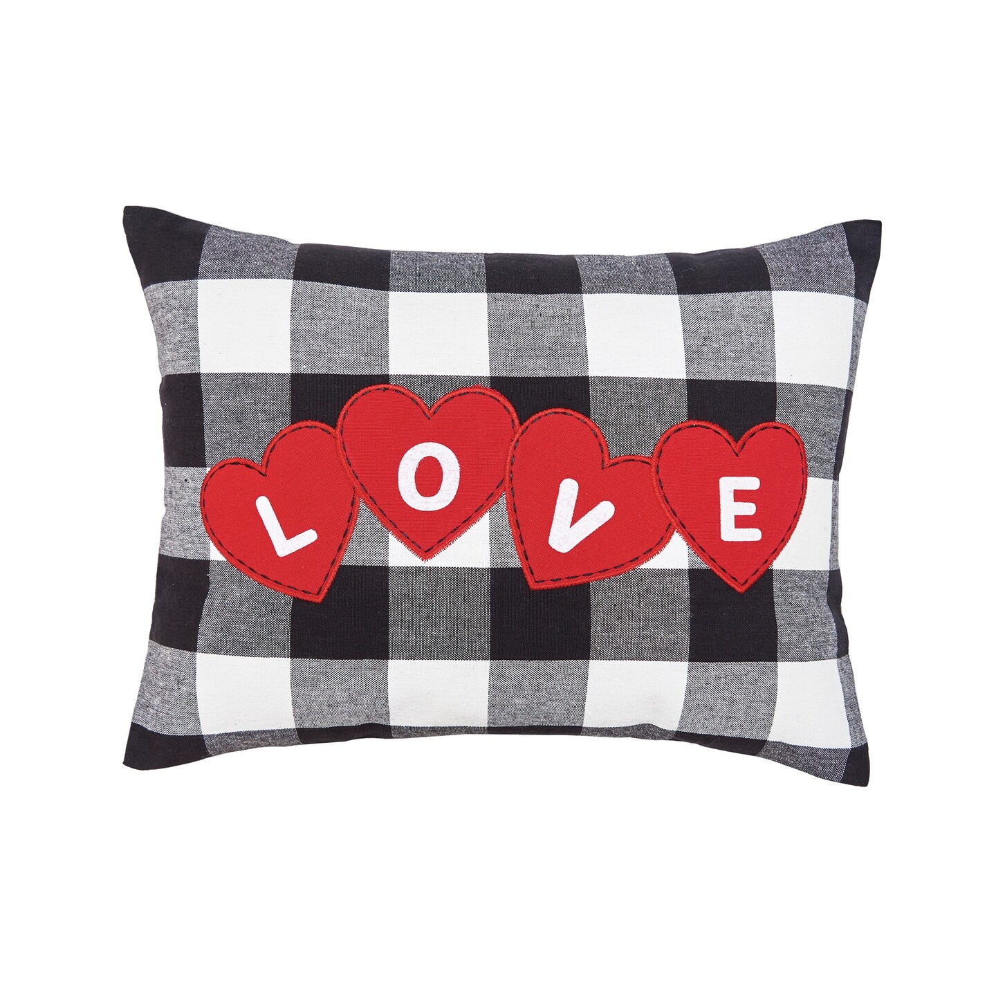 "Love" Hearts Franklin Mini Valentine's Day Accent Pillow 12" x 16"