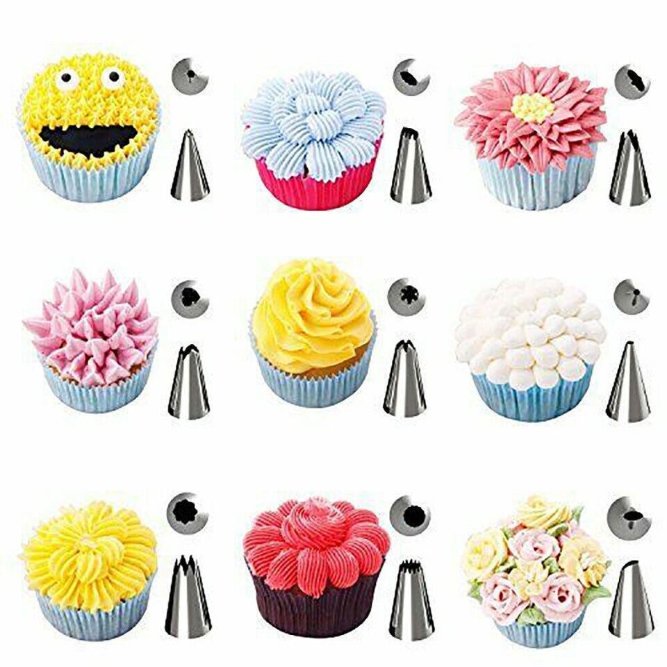 14 Pcs Cake Baking Decorating Tools Set Flower Icing Piping Nozzles