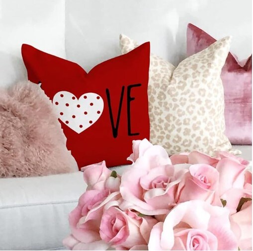 Red White Stripes Dots Love Heart Valentines Day Pillow Covers Set of 4 for Valentines Decor Decorative Cushion Cases for Valentine's Day Valentine's Day Decorations