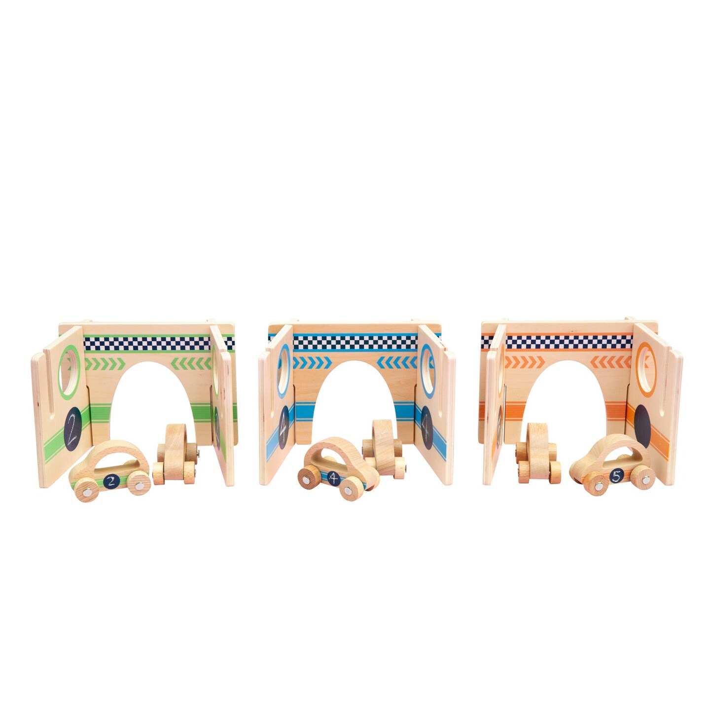 Happy Architect Wooden Blocks - Raceway - Set of 25 - Ages 18m+