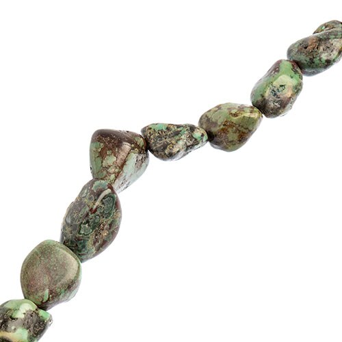 Earth&#x27;s Jewel Semi-Precious 9-12mm Turquoise Natural 16&#x22; Nugget Strung Bead