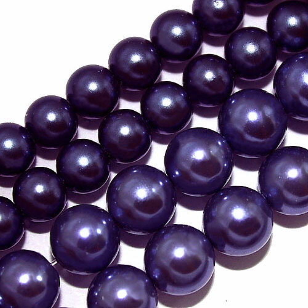 Kitcheniva Violet Glass Pearl Beads 4mm to 8mm