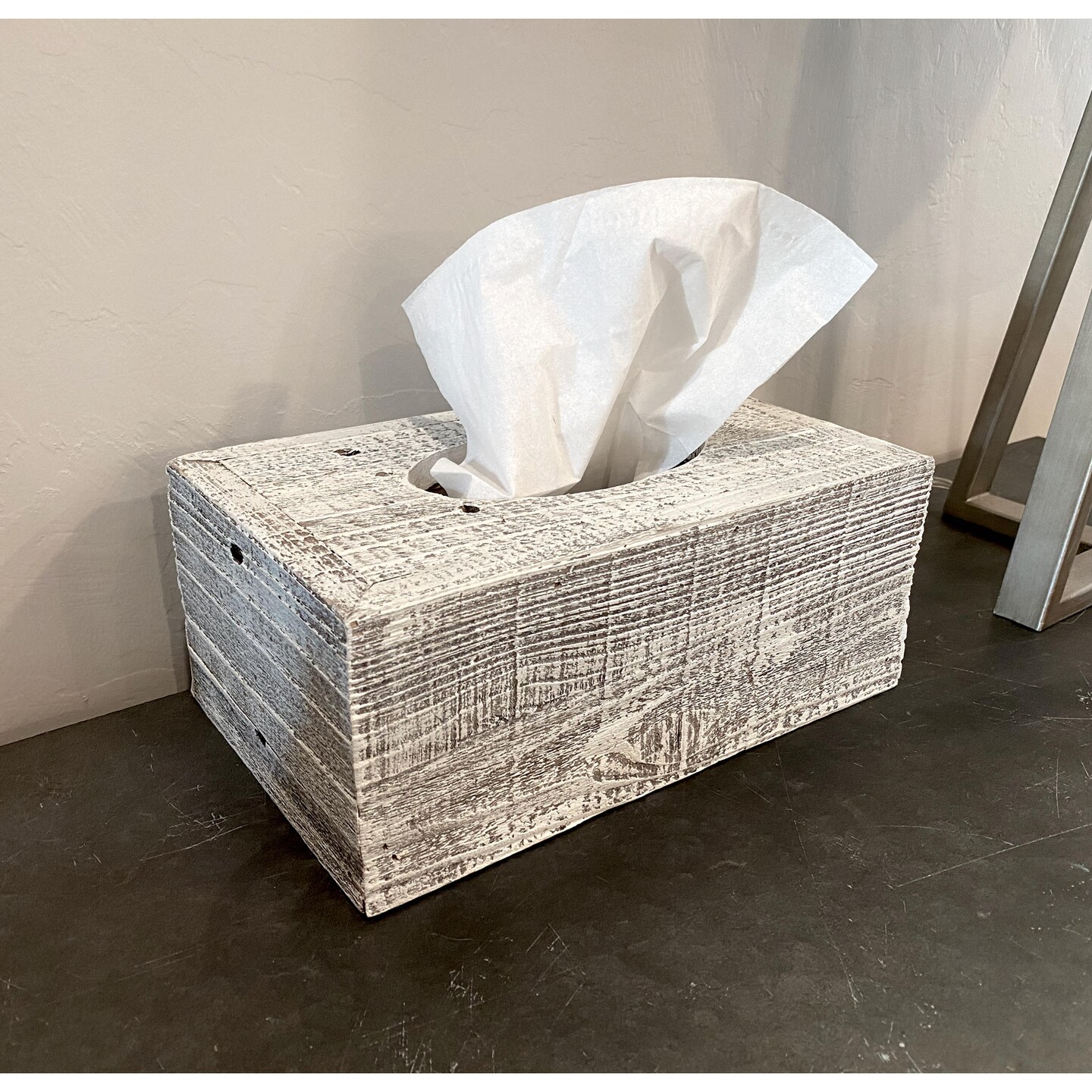 Rustic Farmhouse Reclaimed Wood Decorative 9&#x22; x 5.25&#x22; Rectangular Tissue Box Cover