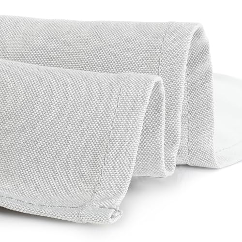 72 x 30 Inch White Fitted Table Cloth for 6 Foot Rectangle Table - Heavy Duty Washable Fabric - for 6 Ft Buffet Table Holiday Party Dinner Wedding & Trade Show