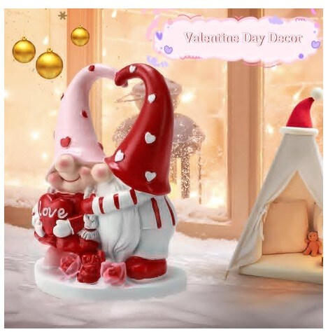 Valentine Gnome Figurines Decorations for Home Table Ornaments