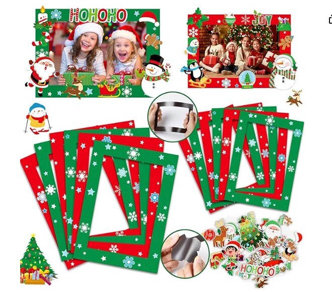 Christmas Picture Frame Craft Kit for Kids 4x6, 5*7Inch 12 Pieces, Christmas