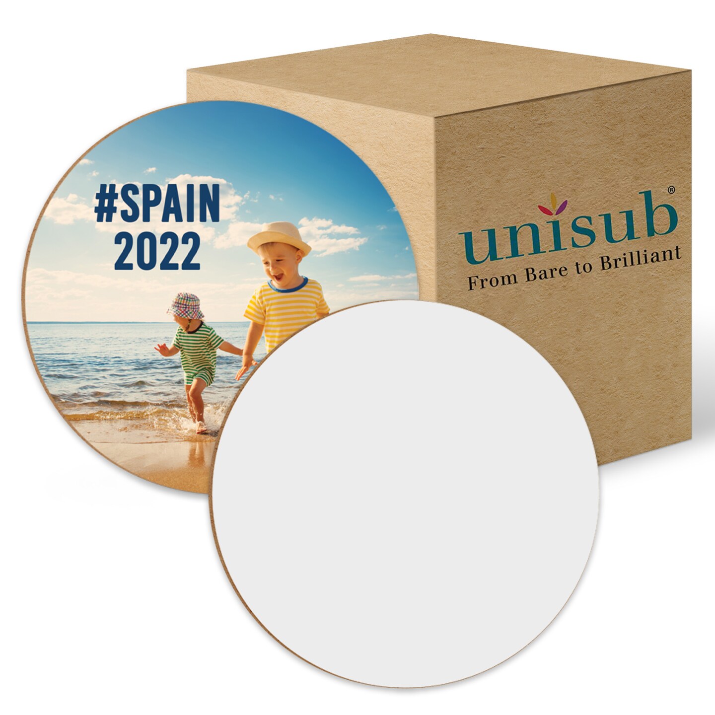 Unisub Sublimation Blank Hardboard Coaster 