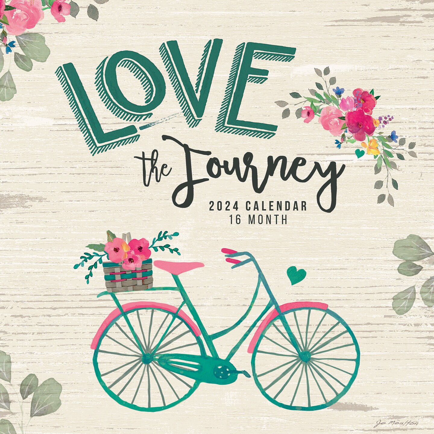 Love The Journey | 2024 12 x 24 Inch Monthly Square Wall Calendar | Hopper Studios | Stationery Design Photography
