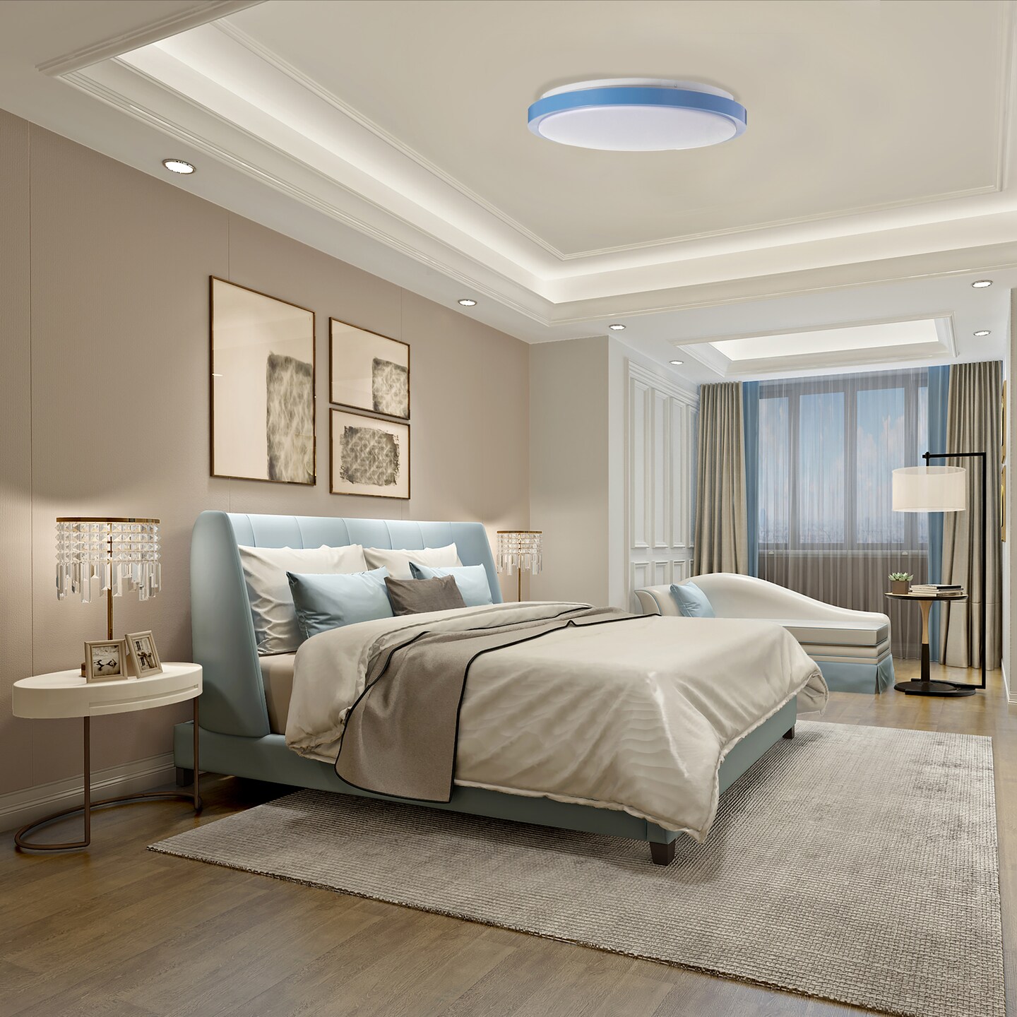 Round LED Ceiling Light Fixture Modern Flush Mount 36W 6500K Cool Daylight Energy Ideal for Office Kitchen Bedroom Living Room Bathroom Dining Room Hallway and Entryway