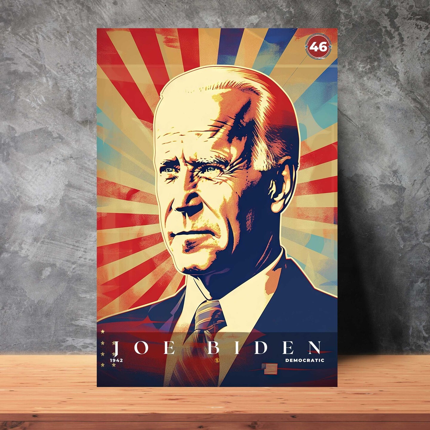 Framed 2024 11x14 Inch Painting of Joe Biden