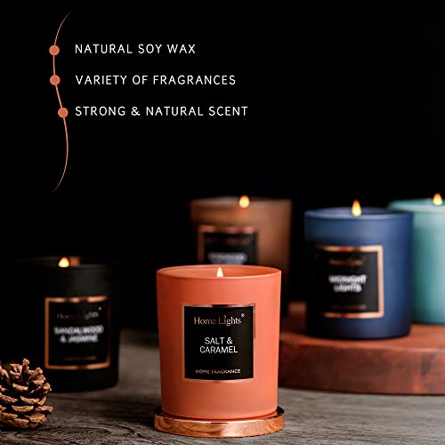 Jar Candle with Favorite Natural Fragrances - Quality Soy Wax, Smokeless Cotton Wick, Long Lasting 35 Hour Burn. Includes Luxury Lid in Gift Pack