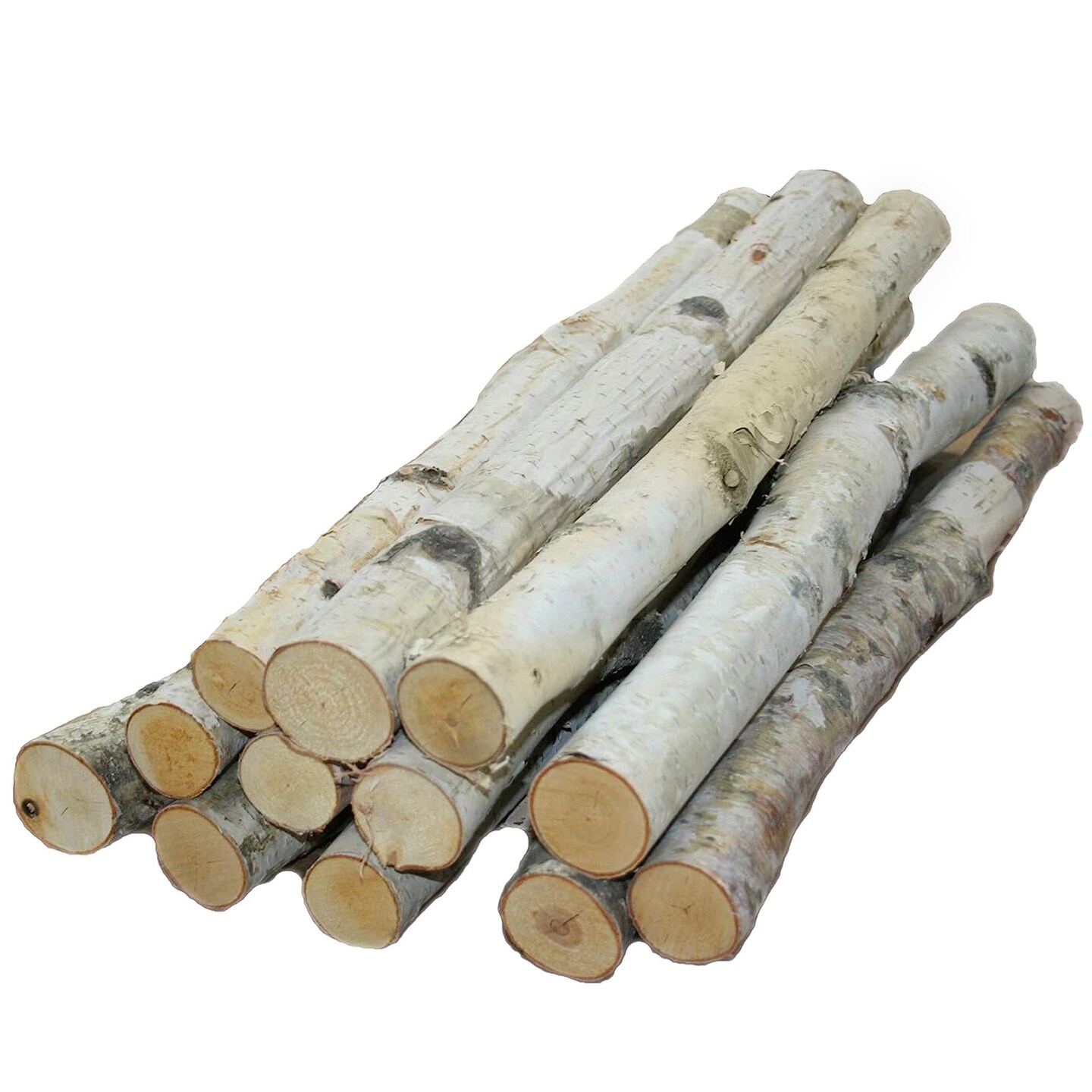 Wilson Decorative White Birch Logs, Natural Bark Wood Home Decor (Set of 12) - 15.5&#x22;-17.5&#x22; Length 1&#x22;-1.5&#x22; Dia.