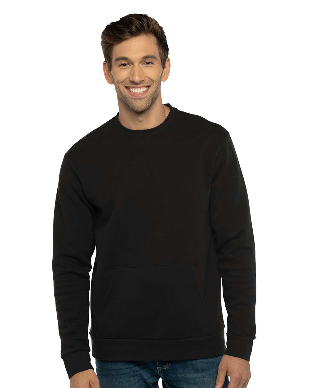 Next Level&#xAE; Santa Barbara Pocket Crewneck Sweatshirt