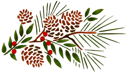 Pine Boughs Wall Stencil