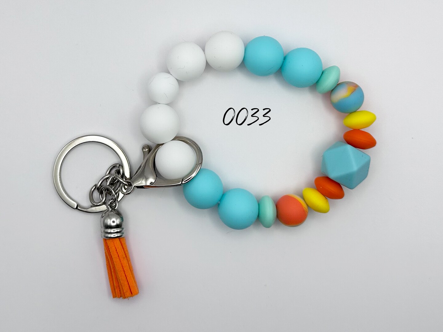 Wristlet Keychain Silicone Key Ring Bracelet Bangle Keychain