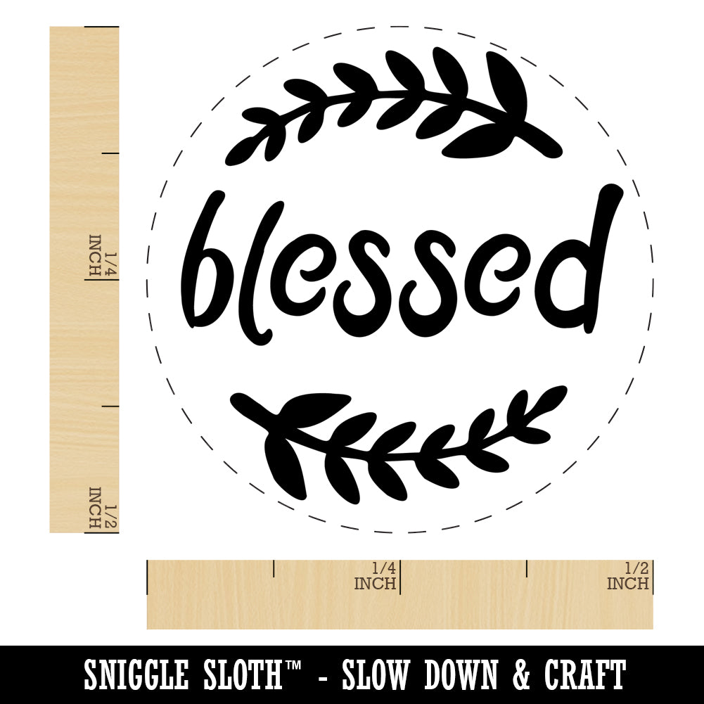 Blessed Wheat Strands Self-Inking Rubber Stamp Ink Stamper for Stamping Crafting Planners