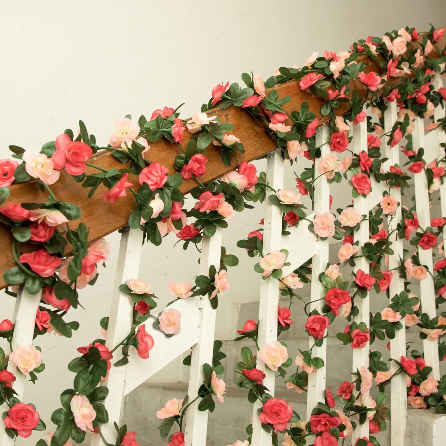 41 ft. Decorative Flower Garland Rose Vines 5 packs