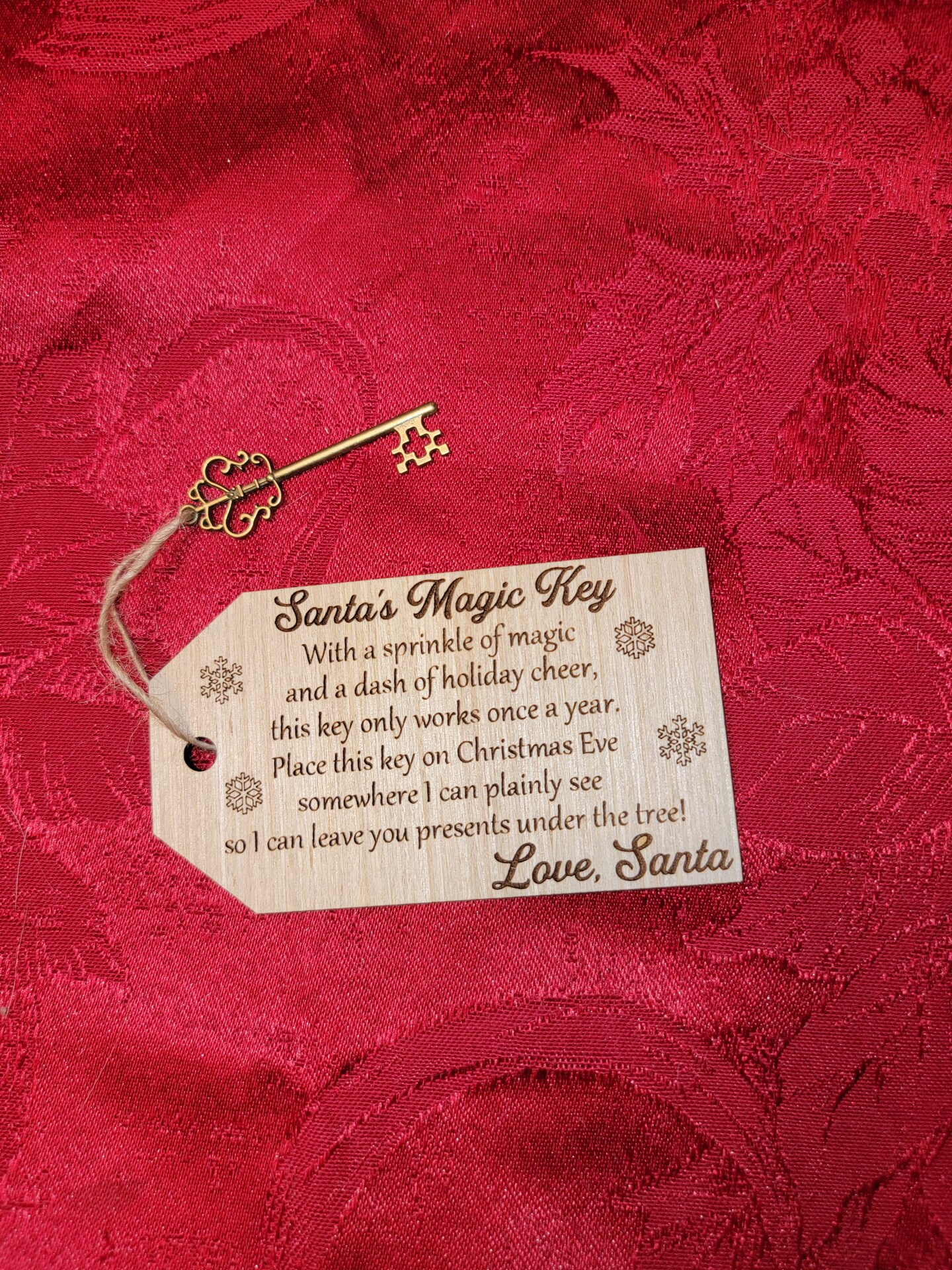 SANTA'S MAGIC KEY - CHRISTMAS EVE BOX TRADITION BAG GIFT CARD SK2