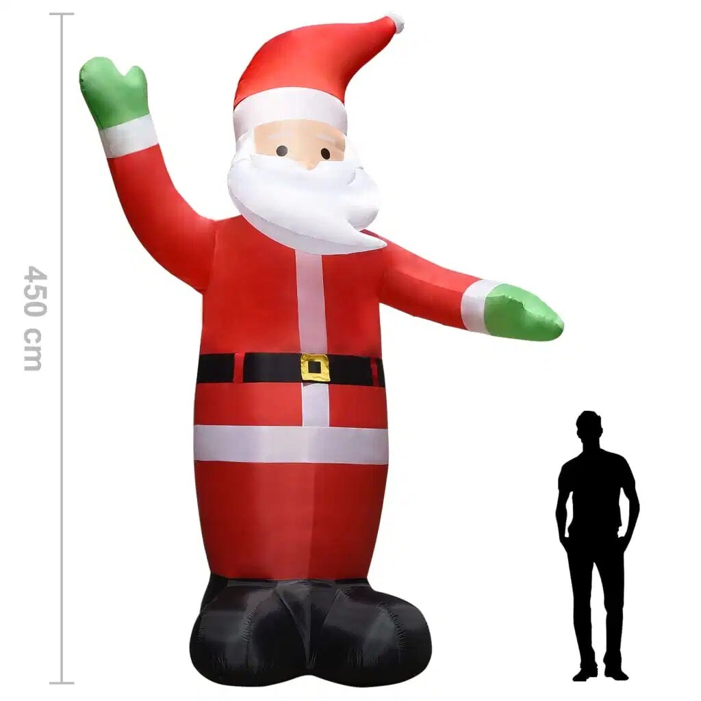 Inflatable Santa with LED Christmas Decor
