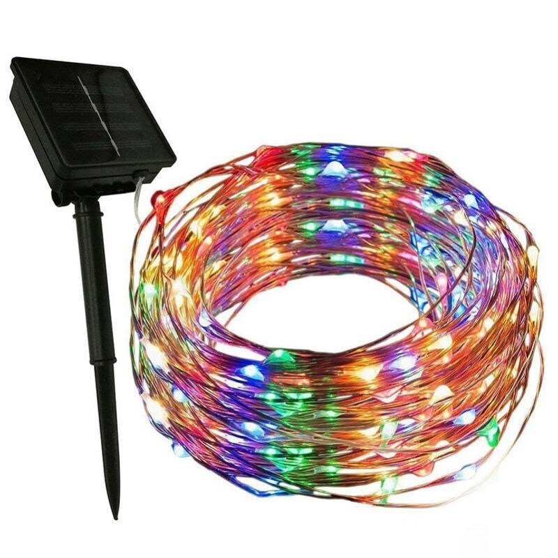Waterproof Solar LED String Lights - Copper Wire for Outdoor
