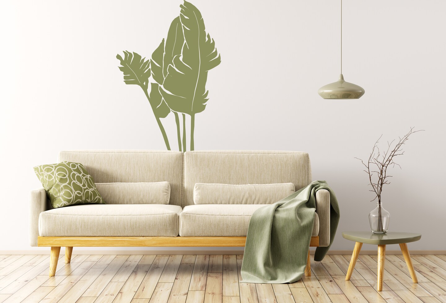 Large Tropical Leaves Decal, Banana Leaf Wall Decals, Tropical Decor ...