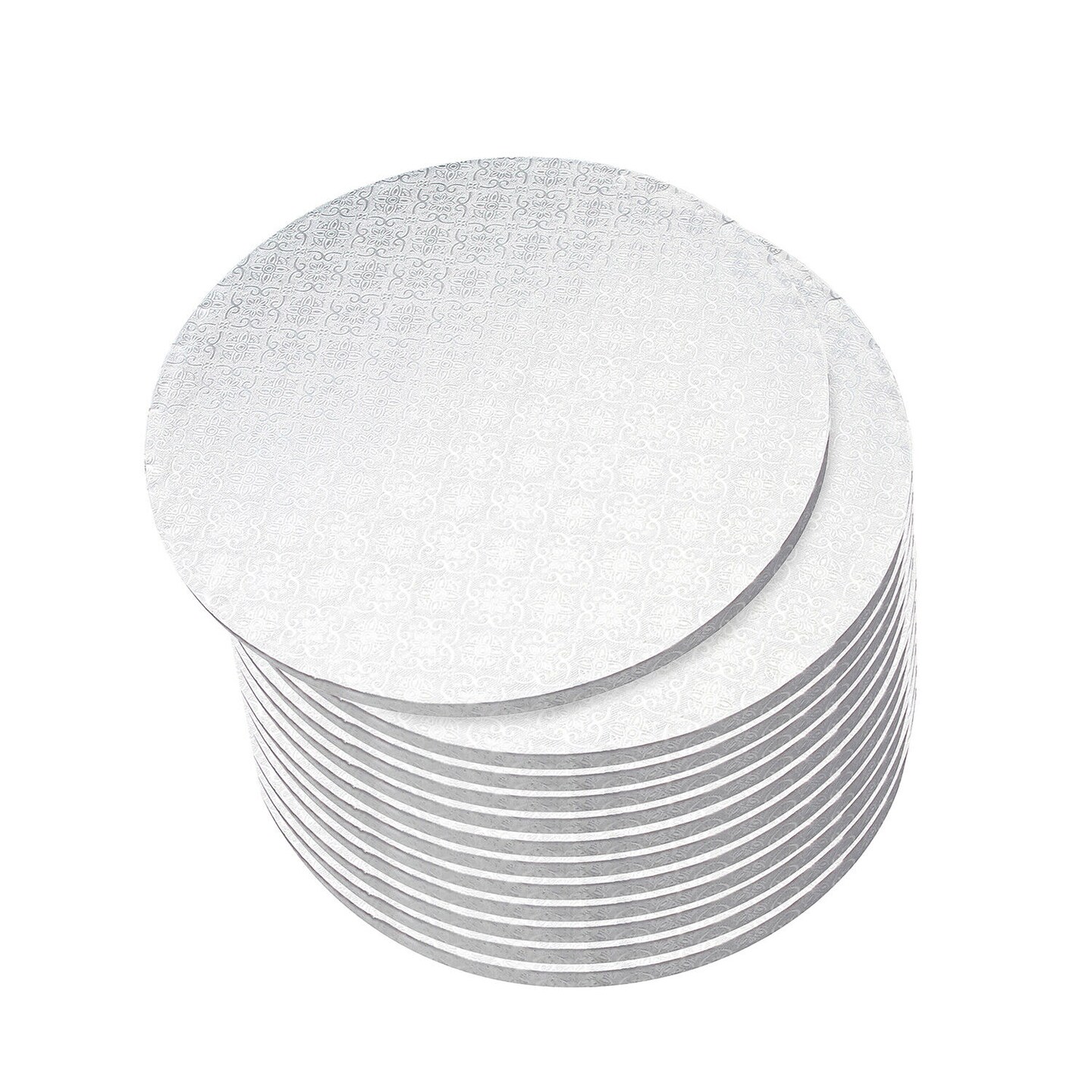 Round Cake Boards Bulk 12pk - Cake Drum White.