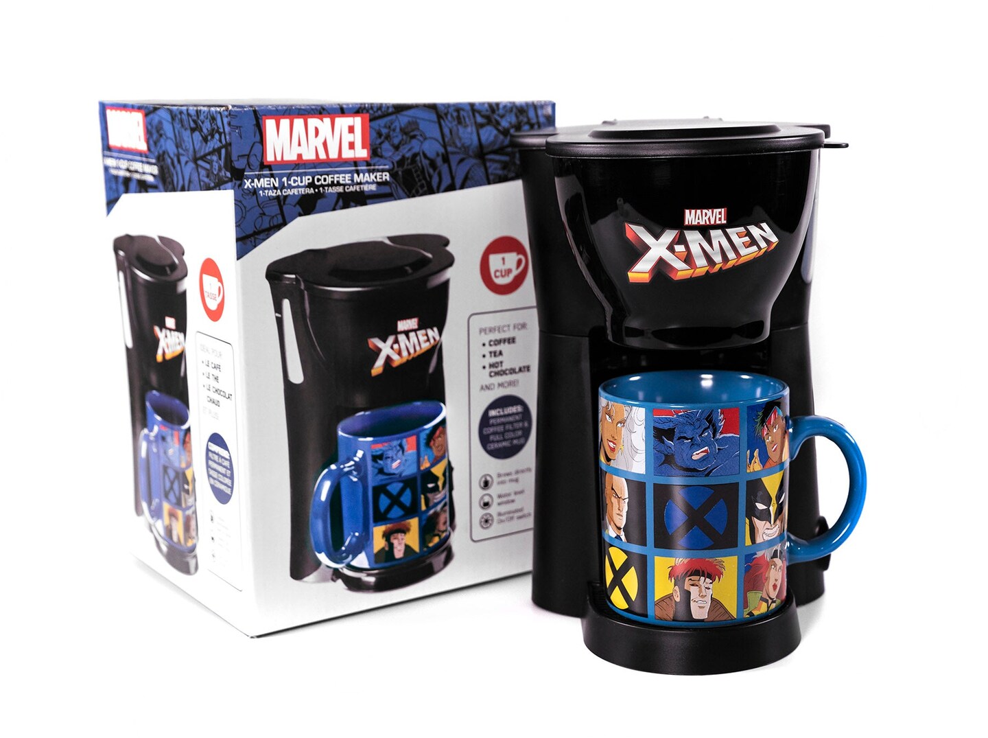 Uncanny Brands Marvel X-Men Single Cup Coffee Maker with Mug