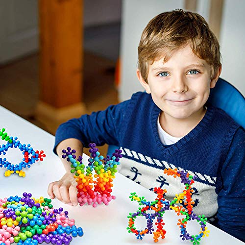 100 Pieces | Diameter 1.5", Interlocking Solid Plastic Building Blocks Set Early STEM Educational Toy for Preschool Kids Boys and Girls, Promotes Fine Motor Skills & Sensory Development